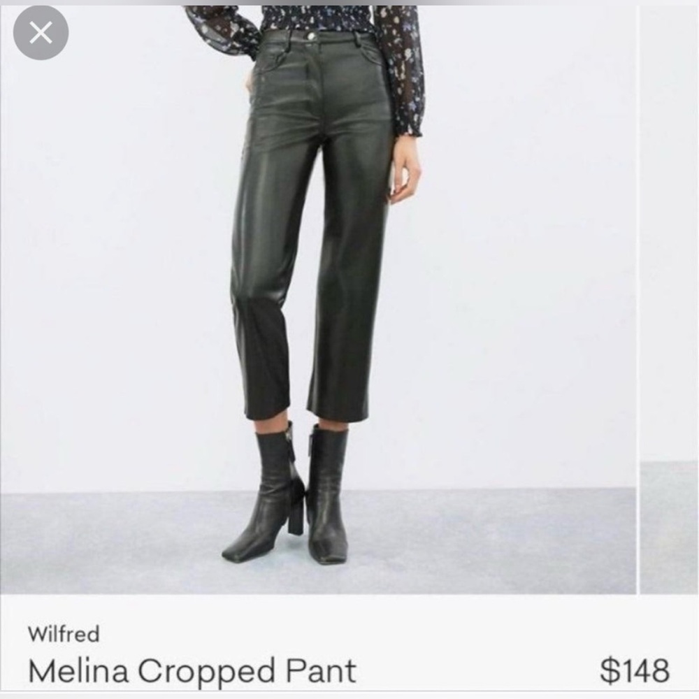 Wilfred Melina Cropped Pant - black vegan leather